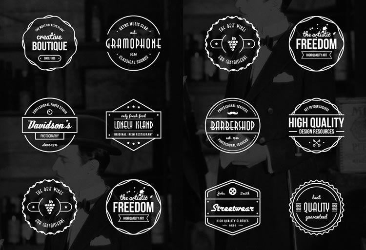 Antique Logo - 15 Free Vintage Logo & Badge Template Collections