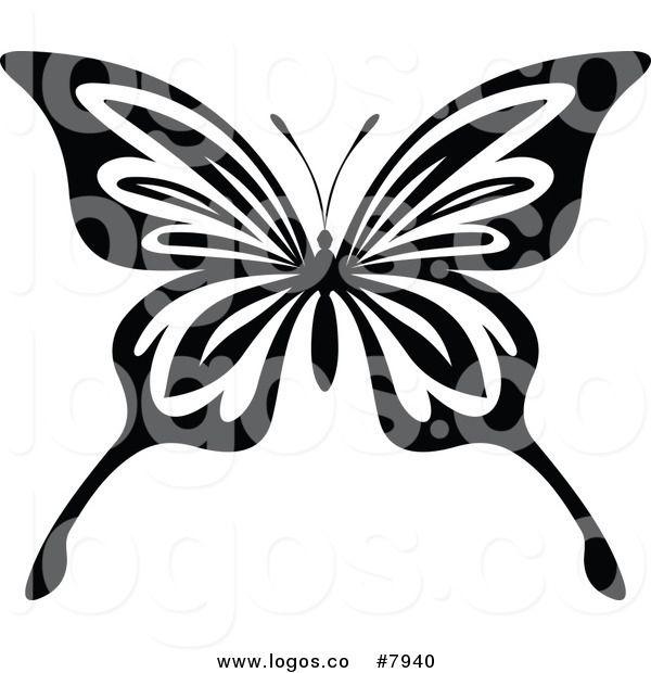 Butterfly Black and White Logo - Black And White Butterfly Clipart | Free download best Black And ...