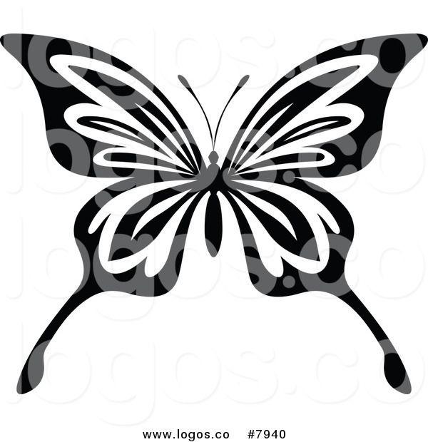 Butterfly Black and White Logo - Black And White Butterfly Clipart. Free download best Black