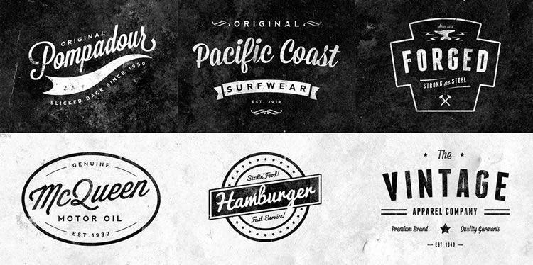 Famous Retro Logo - 15 Free Vintage Logo & Badge Template Collections