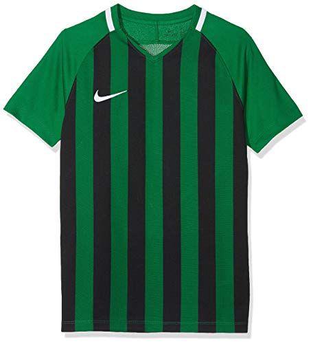 Black White and the Division Logo - Nike Kids' Striped Division III Short Sleeve Top, Pine Green/Black ...