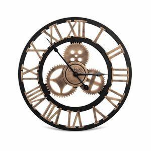 Rustic Industrial Logo - Industrial Wall Clock Handmade 3D Gear Clock Large Rustic Decorative ...