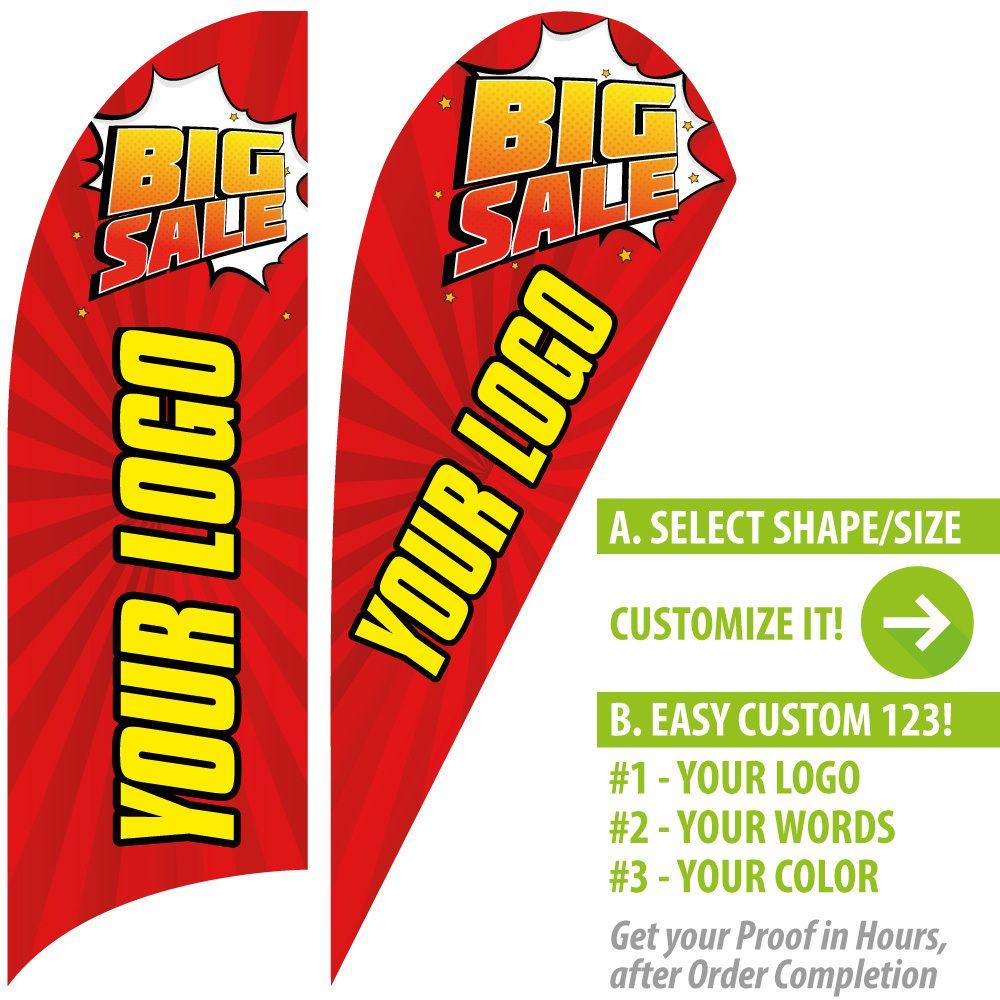 Custom Outdoor Logo - BIG SALE outdoor advertising custom Feather Flag in red