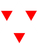 3 Red Triangle Logo - Koch Snowflake
