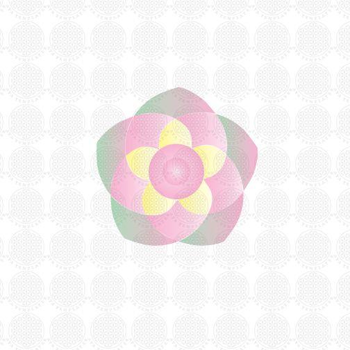 Pastel Flower Logo - Pastel gradients flower logo