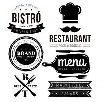 Black and White Chain Restaurant Logo - Food Vectors, Photos and PSD files | Free Download