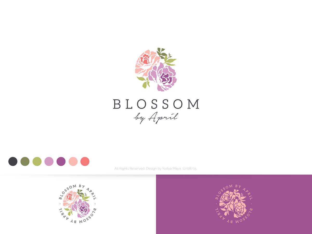 Pastel Flower Logo - Elegant, Traditional, Florist Logo Design for Blossom by April by ...