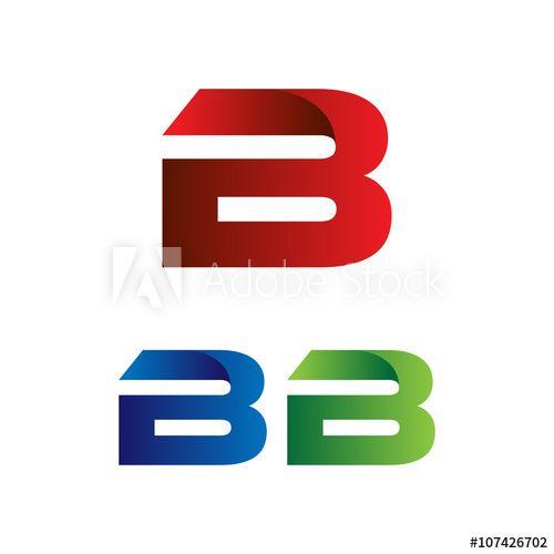 Red and Blue Letter B Logo - Simple Red Blue Green Modern SIngle Initial Logo Vector Letter b ...