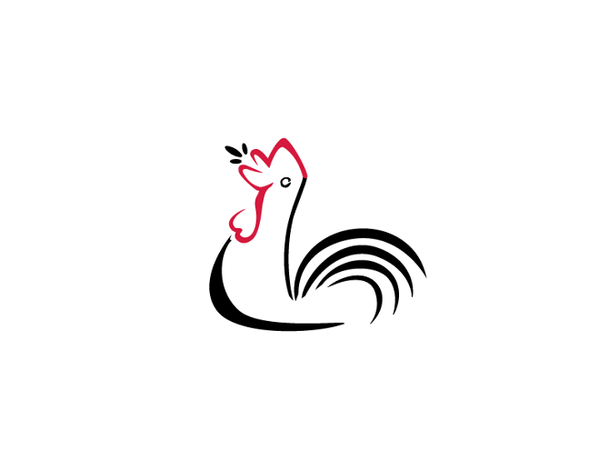 Red and Black Chicken Logo - Screaming Chicken Logo - fallenstardust - Personal network