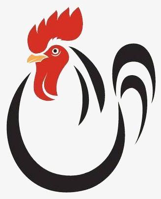 Red and Black Chicken Logo - Black And Red Rooster Logo, Rooster Clipart, Logo Clipart, Black And ...