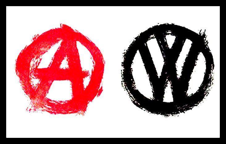 Original Volkswagen Logo - Volkswagen Anarchy VW Logo design Vinyl stickers from my original