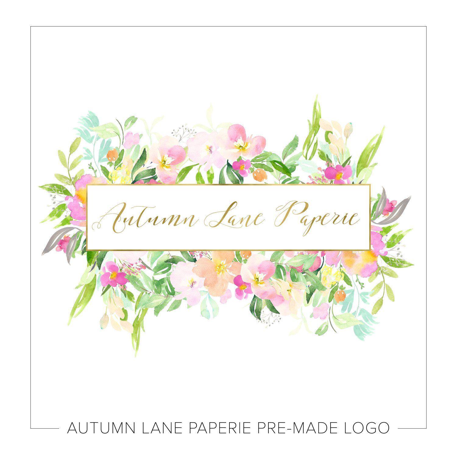 Pastel Flower Logo - Premade Logo Design, Watermark Logo, Website Logo, Business Logo ...