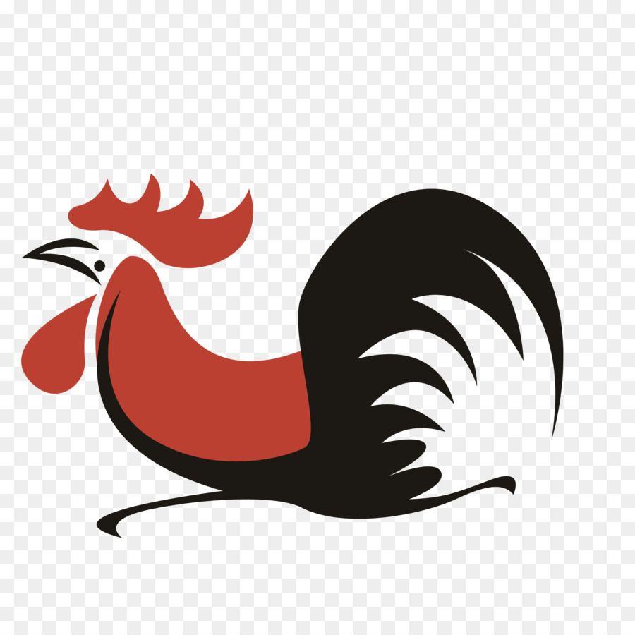 Red and Black Chicken Logo - Chicken Vector graphics Logo Image Rooster design png