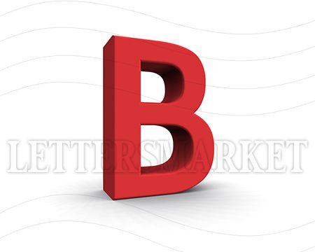 Red and Blue Letter B Logo - LettersMarket blue Letter B isolated on a white background