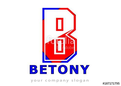 Red and Blue Letter B Logo - letter B logo Template for your company
