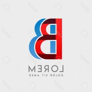 Red and Blue Letter B Logo - Two Letter B Logo Monogram Bb Overlapping Symbol Vector