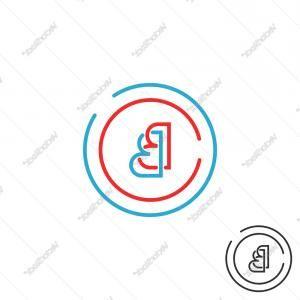 Red and Blue Letter B Logo - Photostock Vector Bb Logo Letters With Blue And Red Gradation | ARENAWP