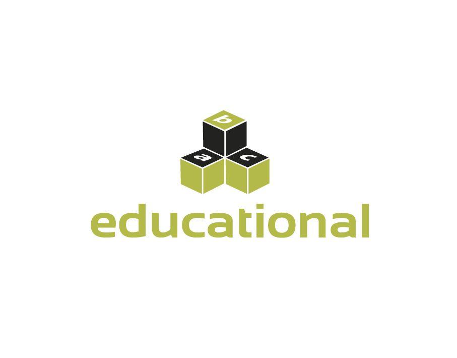 Black Education Logo - Educational Logo - Black and Green Education Blocks - FreeLogoVector