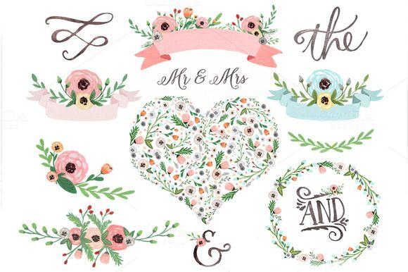 Pastel Flower Logo - Pastel flower image freeuse stock - RR collections