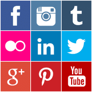 Social Media Square Logo - Free coloured square social media icons - Geek Fairy Design Studio