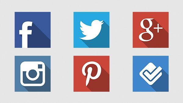 Social Media Square Logo - Flat Square Social Media Icon Pack