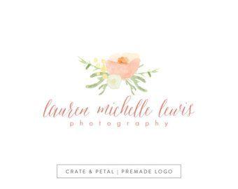 Pastel Flower Logo - Logo Design Branding Package Premade Graphics Custom Text Z