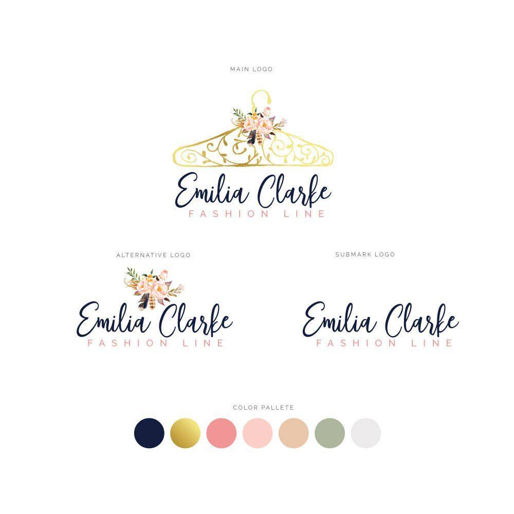 Pastel Flower Logo - Premade flower logo, Blog branding kit, Actual handwriting, Pastel ...