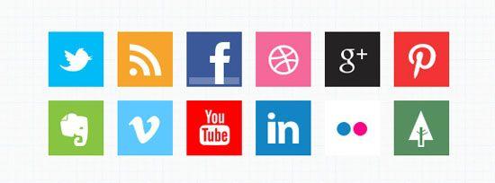 Social Media Square Logo - 30 Fresh Social Media Icon Sets for Web Designers