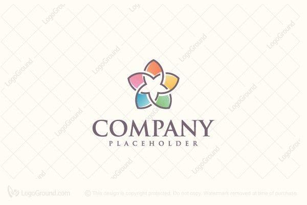 Pastel Flower Logo - Flower Star Pastel Delicate Logo