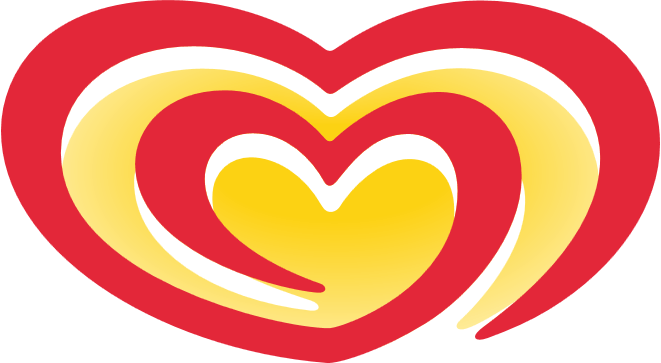 Red White and Yellow Food Logo - Heart food Logos