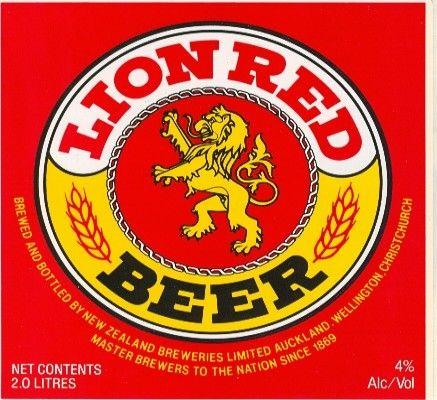 Red Beer Logo - LION RED BEER. NEW ZEALAND BR. - AUCKLAND - Beer Label Collector Spain