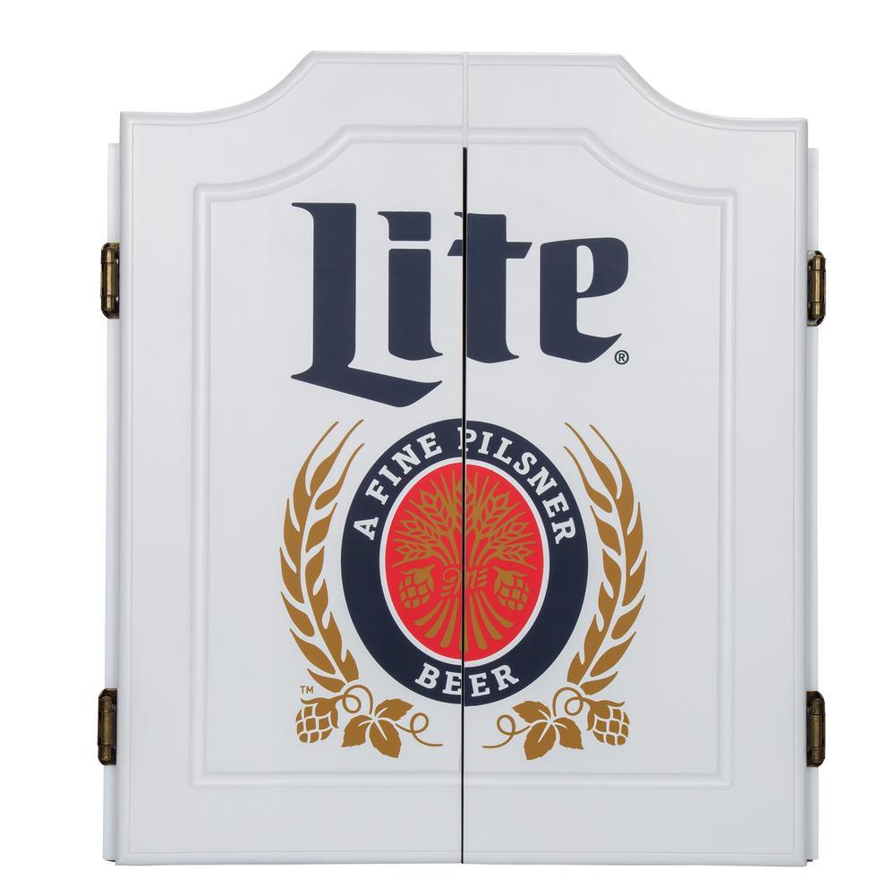 Miller 64 Logo - Trademark 24 in. Vintage Miller Lite Dartboard Set-ML7000-WHT - The ...