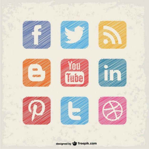 Social Media Square Logo - Social media square buttons Vector | Free Download