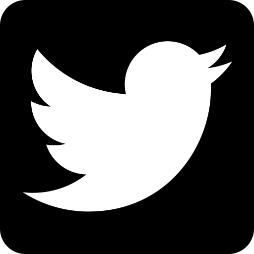Black and White Twitter Bird Logo - Bird, logo, social, social media, square, tweet, twitter icon