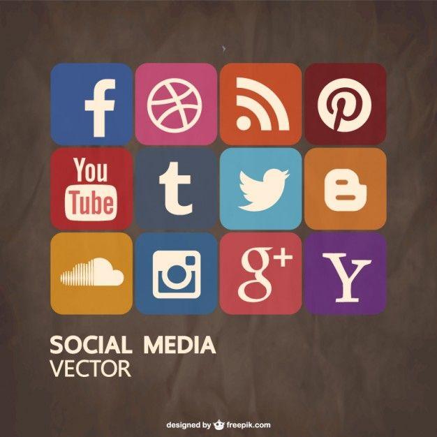 Social Media Square Logo - Square social media collection Vector | Free Download