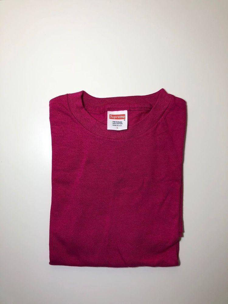 Blank Box Logo - Supreme Blank Tee T-Shirt Hot Pink Kmart Box Logo Large | eBay