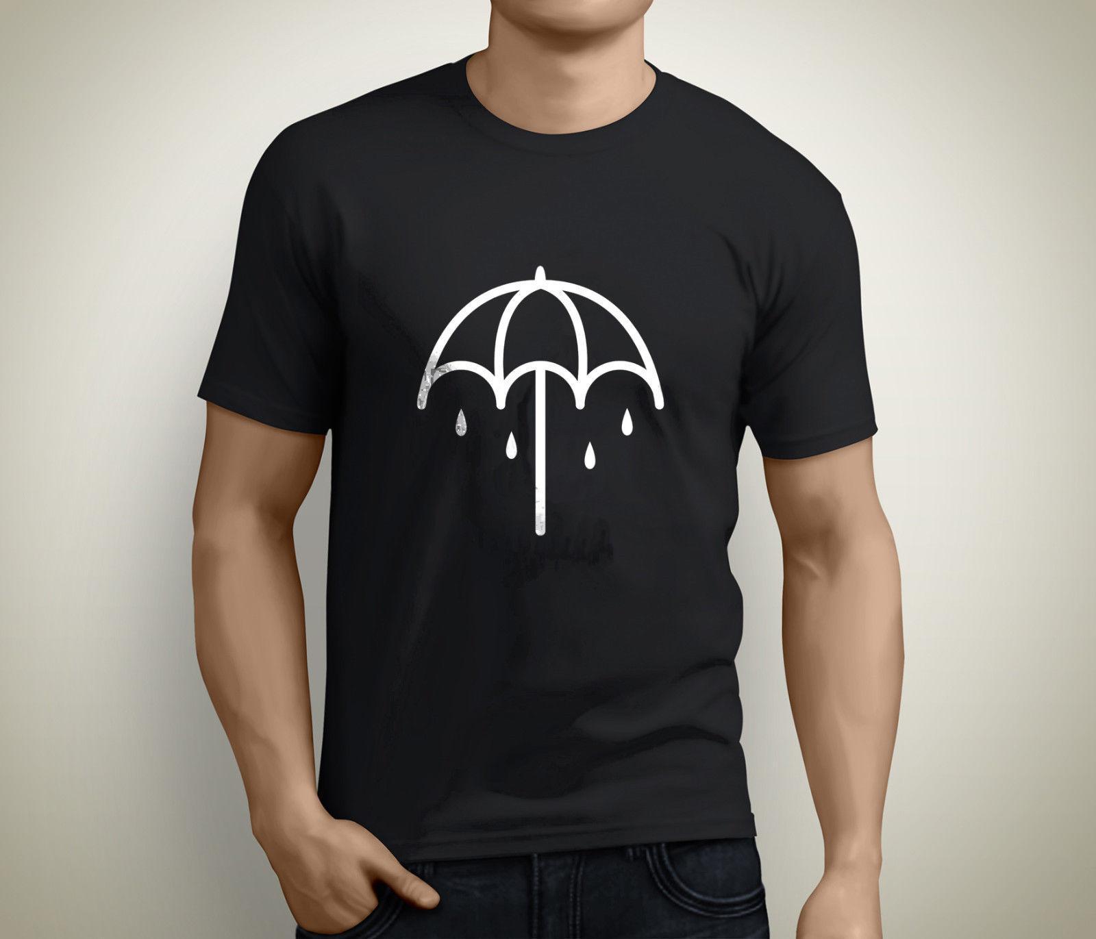 T Umbrella Logo - Bring Me The Horizon Umbrella Logo Men'S Black T Shirt Custom Jersey ...