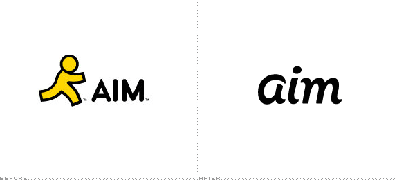 Aim Logo - Brand New: Ready. Aim. Chat!