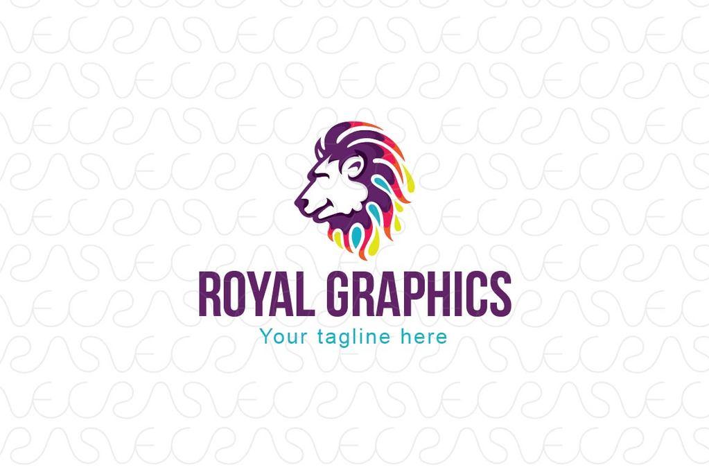 Abstract Lion Logo - Royal Graphics Abstract Wild Animal Lion Logo Design