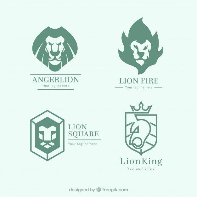 Abstract Lion Logo - Lion logo collection with abstract style Vector | Free Download