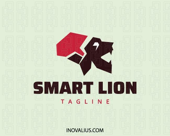 Abstract Lion Logo - Smart Lion Logo Design