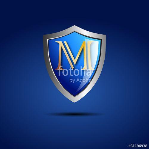 M Shield Logo - Logo shield initial letter P # Vector