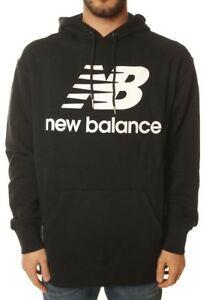 eBay Black Logo - Hooded sweatshirt New Balance Essentials Pullover Hoodie