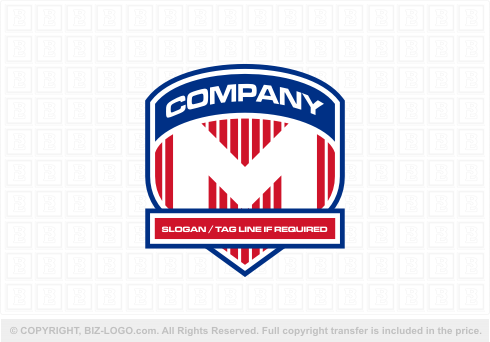 All M Shield Logo - Pre Designed Logo 5949: Letter M Shield Logo. American Logos