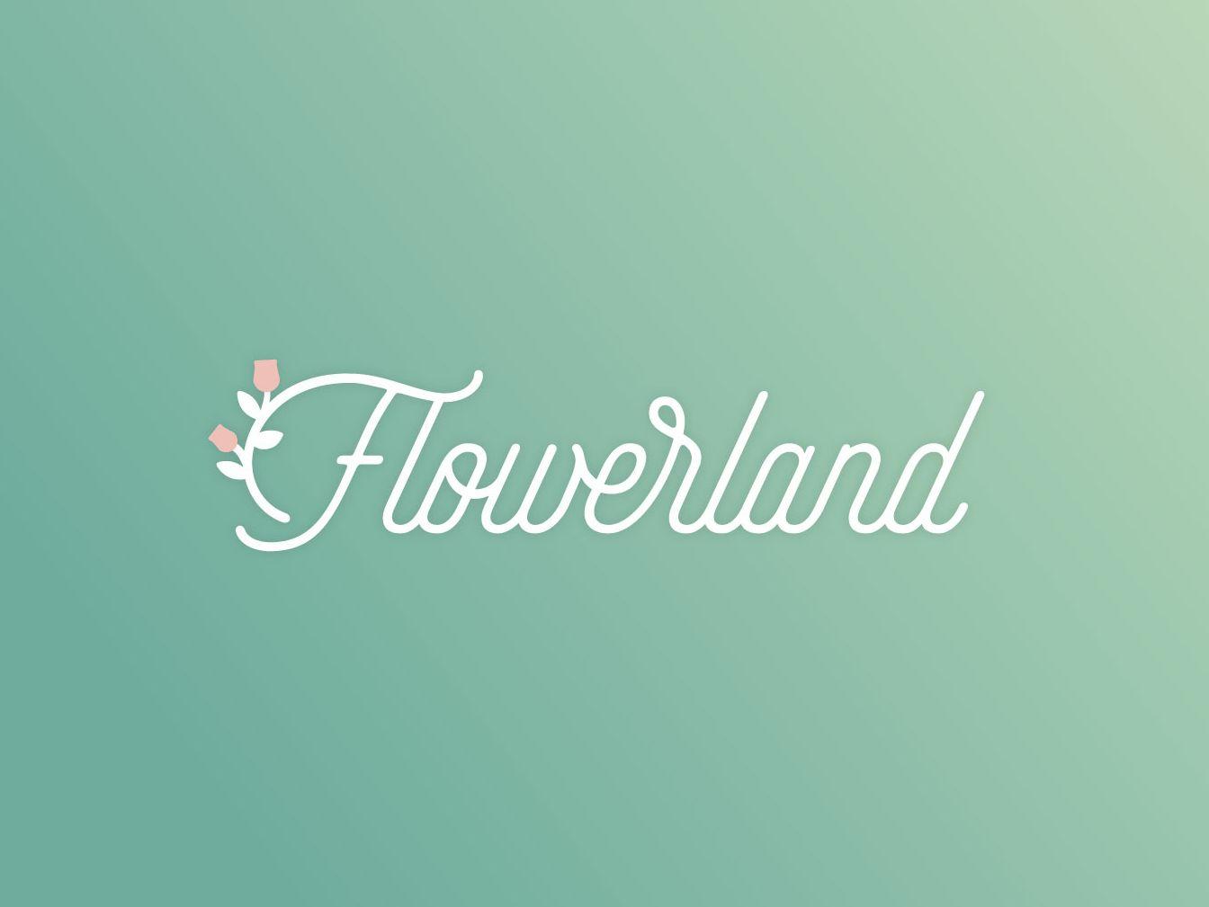 Pastel Flower Logo - Flowerland 