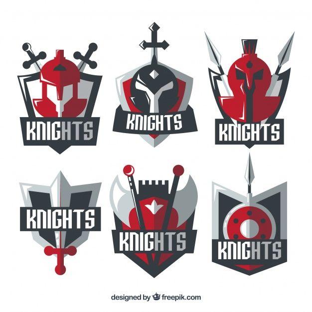 Knights Logo - Red knight emblem templates Vector | Free Download