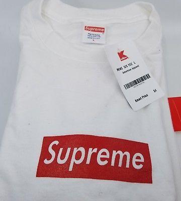 Blank Box Logo - AUTHENTIC SUPREME K MART Blank Tee With Supreme Bogo (Box Logo) S, M