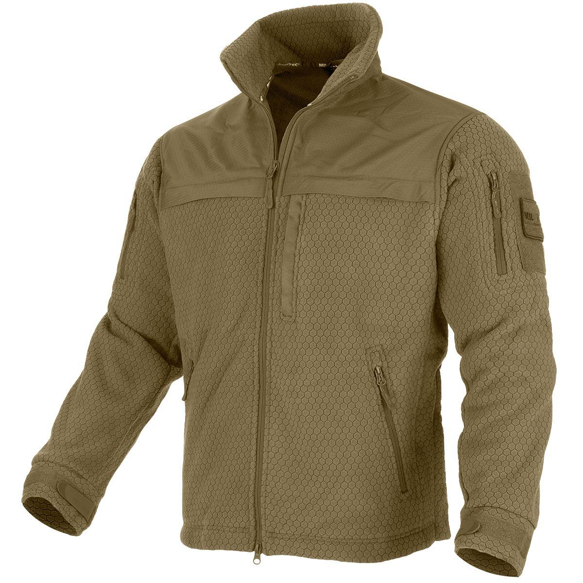 Coyote Clothing Logo - Mil Tec Elite Fleece Hextac Jacket Mens Airsoft Trekking Work Patrol