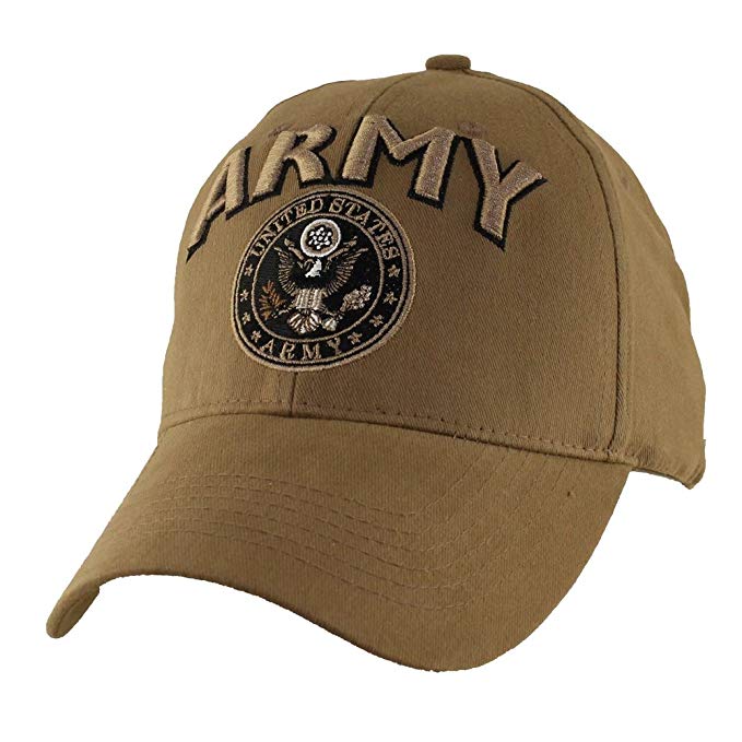 Coyote Clothing Logo - U.S. Army Logo Hat Brown Baseball Cap 6636