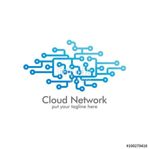 Circuit Logo - Cloud Network Circuit Logo Icon